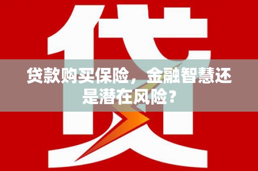 文安贷款购买保险，金融智慧还是潜在风险？