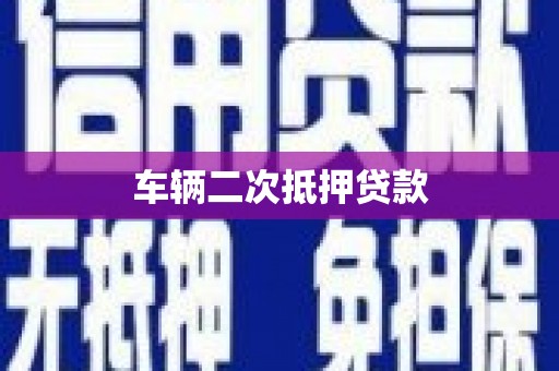 文安车辆二次抵押贷款