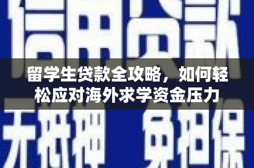 文安留学生贷款全攻略，如何轻松应对海外求学资金压力