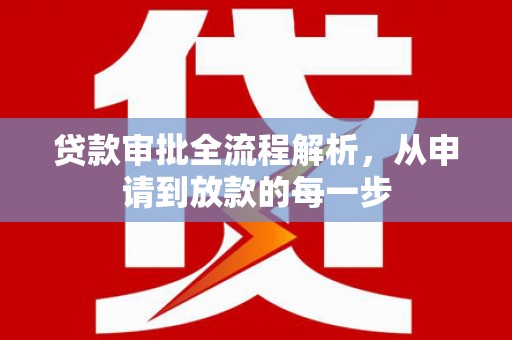 文安贷款审批全流程解析，从申请到放款的每一步
