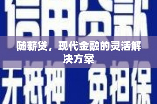 文安随薪贷，现代金融的灵活解决方案