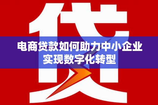 文安电商贷款如何助力中小企业实现数字化转型