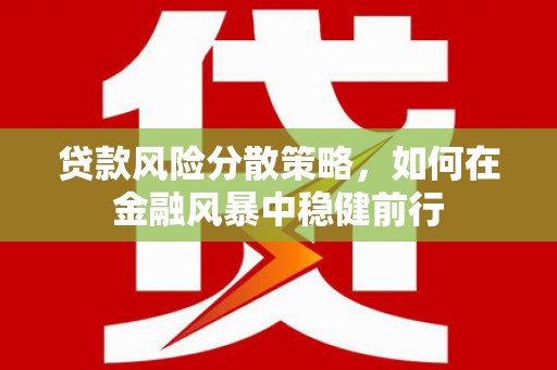 文安贷款风险分散策略，如何在金融风暴中稳健前行