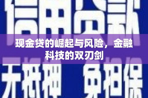 文安现金贷的崛起与风险，金融科技的双刃剑