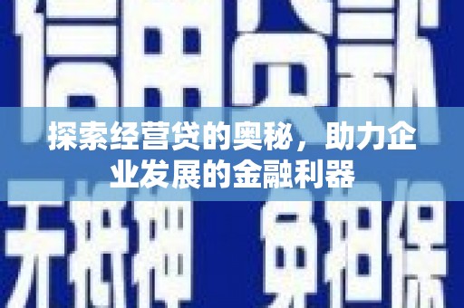 文安探索经营贷的奥秘，助力企业发展的金融利器