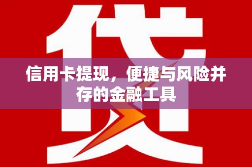 文安信用卡提现，便捷与风险并存的金融工具