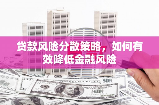 文安贷款风险分散策略，如何有效降低金融风险