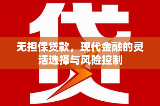 文安无担保贷款，现代金融的灵活选择与风险控制