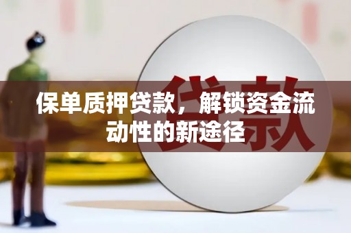 文安保单质押贷款，解锁资金流动性的新途径