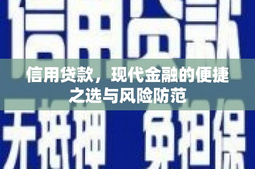 文安信用贷款，现代金融的便捷之选与风险防范