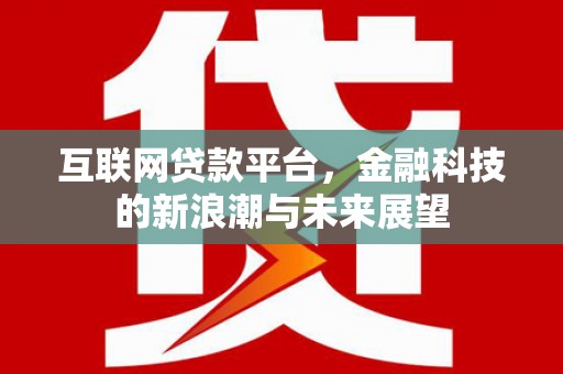 文安互联网贷款平台，金融科技的新浪潮与未来展望