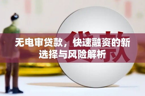 文安无电审贷款，快速融资的新选择与风险解析