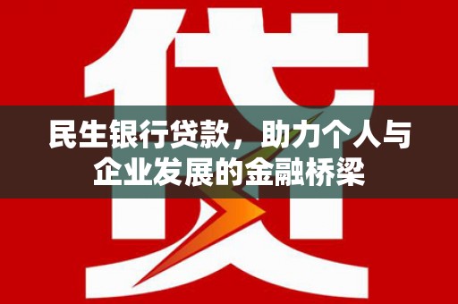 文安民生银行贷款，助力个人与企业发展的金融桥梁