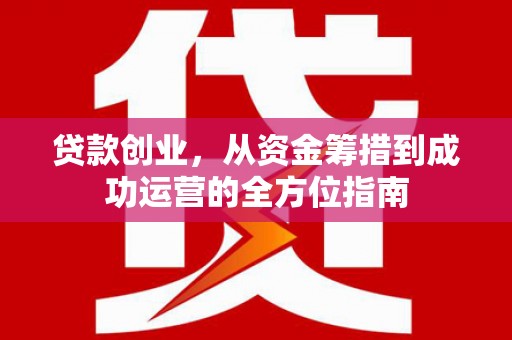 文安贷款创业，从资金筹措到成功运营的全方位指南