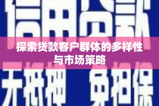 文安探索贷款客户群体的多样性与市场策略