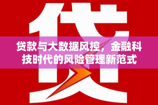 文安贷款与大数据风控，金融科技时代的风险管理新范式