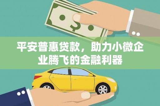 文安平安普惠贷款，助力小微企业腾飞的金融利器