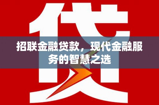 文安招联金融贷款，现代金融服务的智慧之选