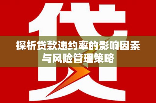 文安探析贷款违约率的影响因素与风险管理策略