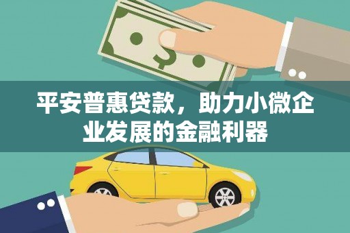 文安平安普惠贷款，助力小微企业发展的金融利器
