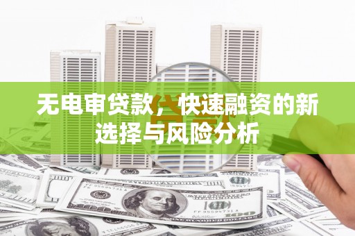 文安无电审贷款，快速融资的新选择与风险分析