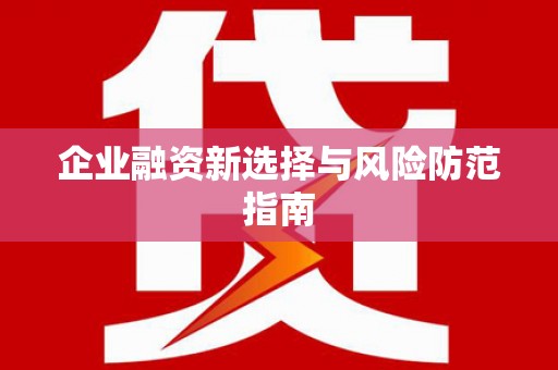 文安企业融资新选择与风险防范指南